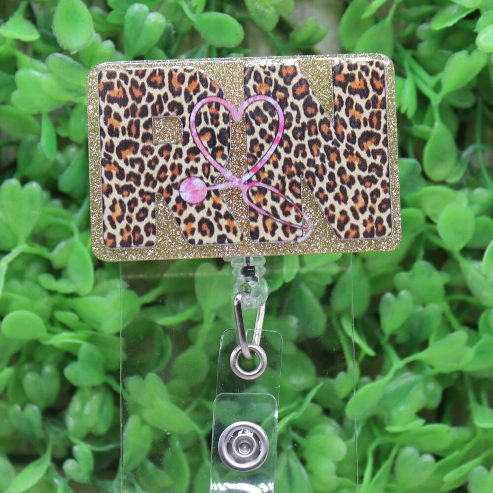 RN Leopard Badge/ID Holder Reel